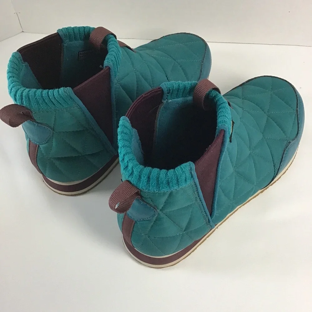 Teva Ember Mid Teal Burgundy Quilted Camp Bootie Slipper Sneakers 1106209 Mens 8